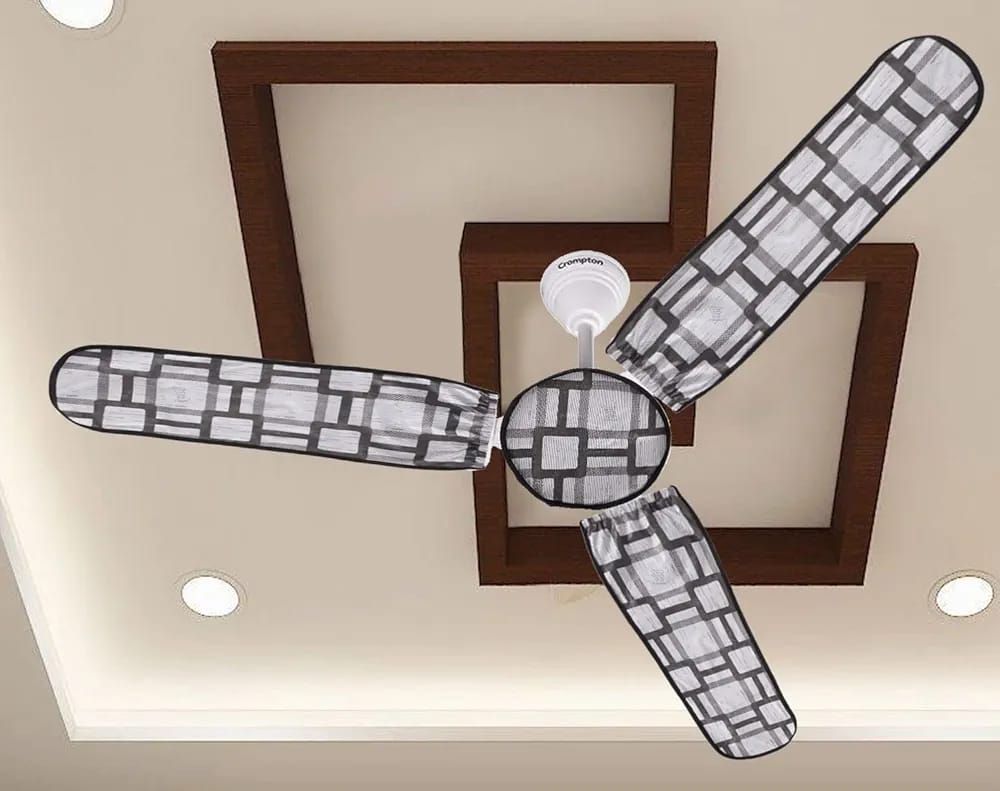 Washable Dust Proof Ceiling Fan Blade Cover Blue